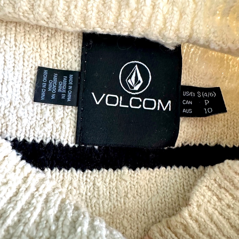 Volcom Junior S Sweater Dress Black & White